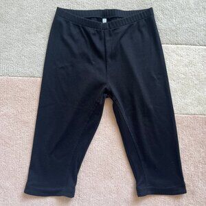 Vintage Y2K Laura Seymour Cropped Black Find Gauge Rib Knit Pants Women's Size M